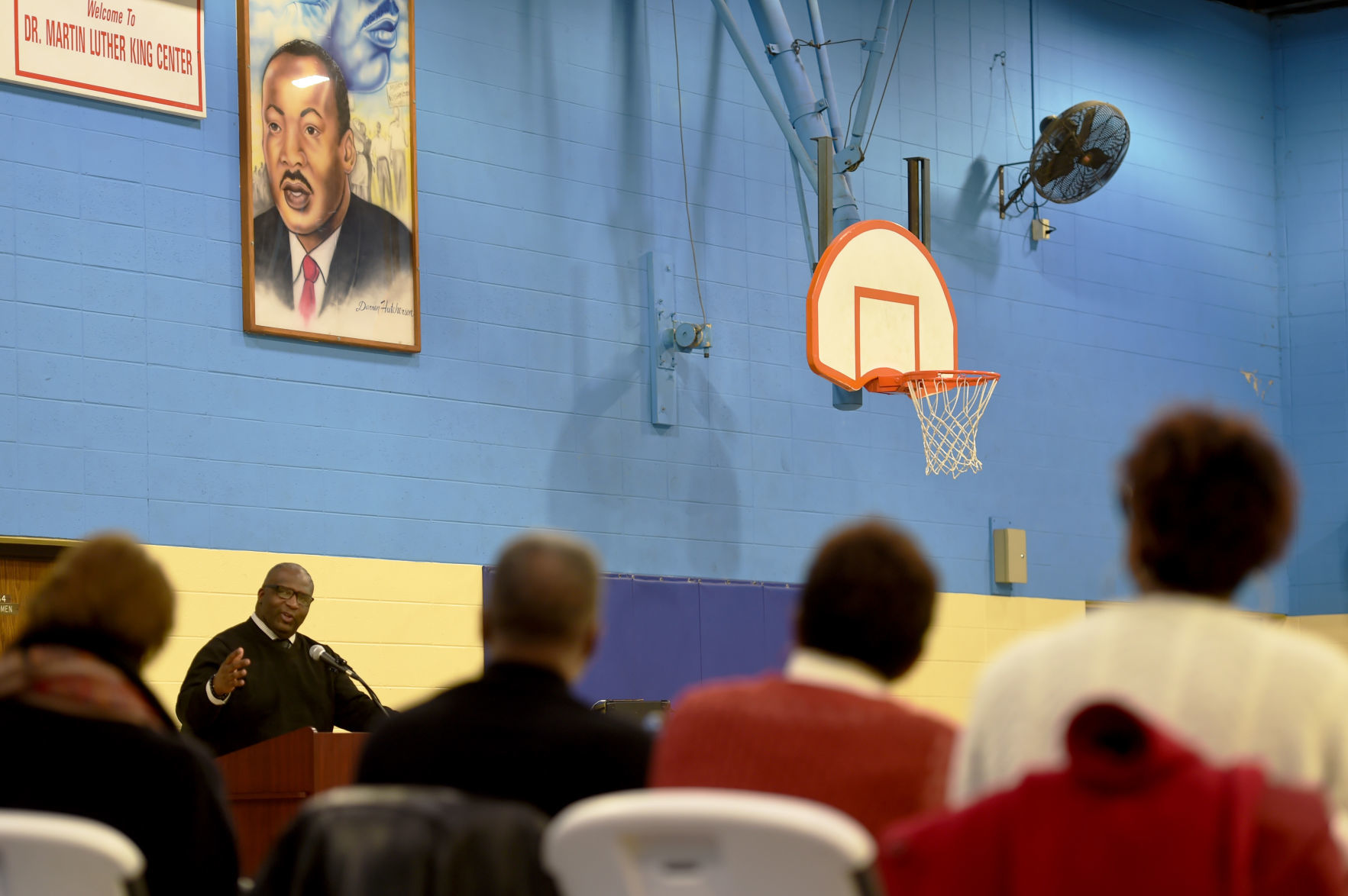 Tatum speaks during MLK event